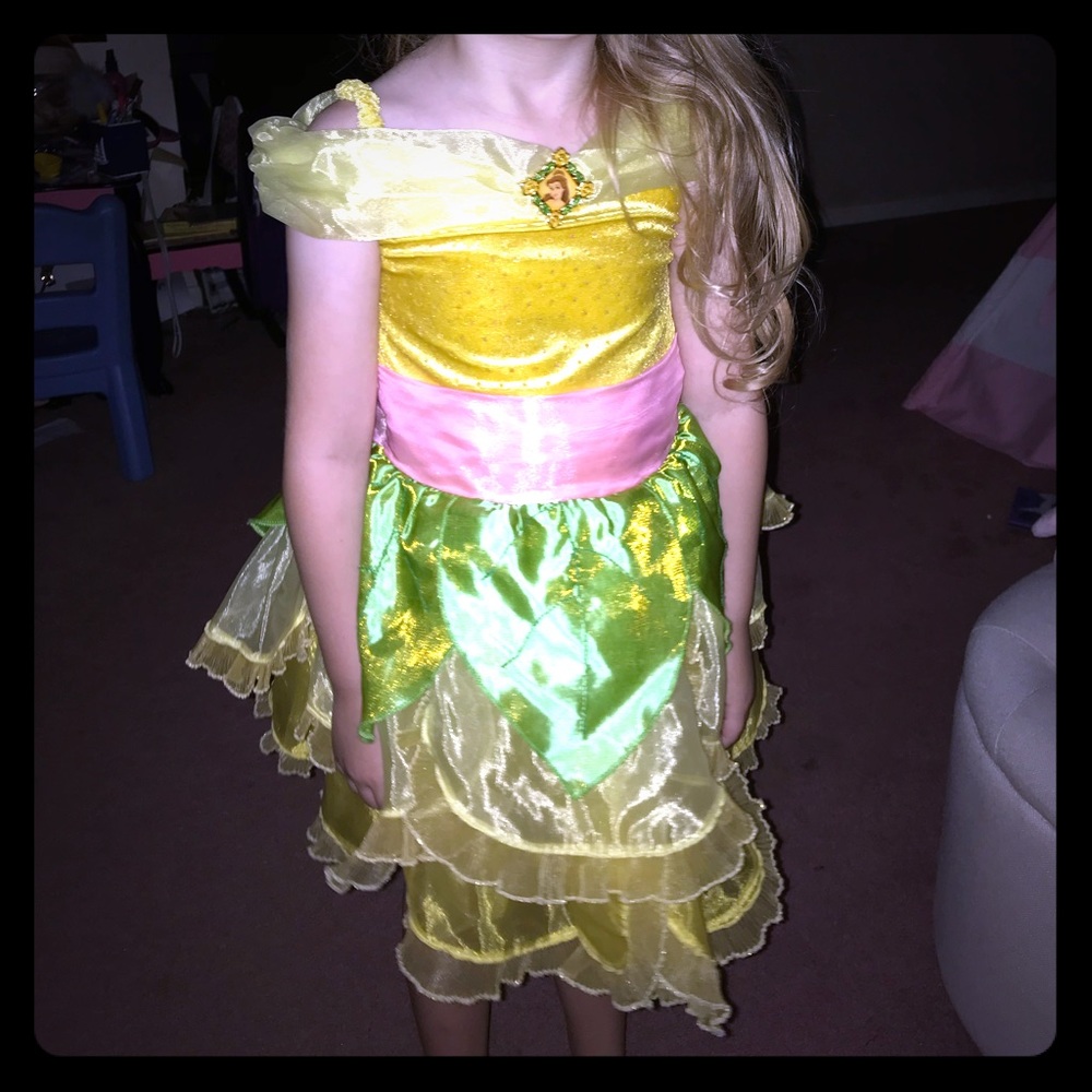 Disney Princess Belle garden dress Sz S 5/6